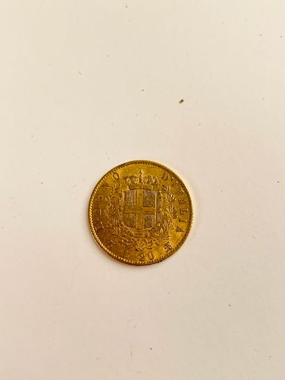 null 1 PIÈCE de 20 Lires or 1864, Emmanuel II. Poids : 6,43 gr