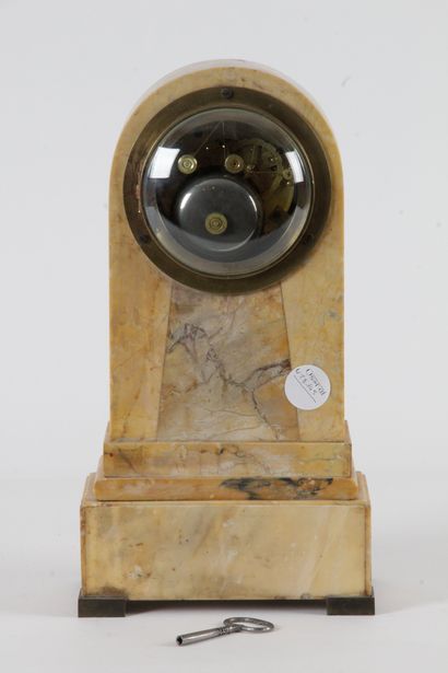 null HANGER, in yellow marble of Sienna, dial with Roman numerals. Period : Restoration....