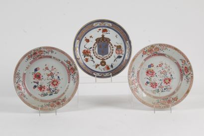 null CHINA ORDER, Compagnie des Indes : - Plate with the arms of France and order...