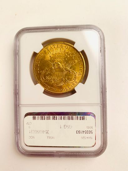 null 1 PIECE of 20 Dollars, US gold 1904 Weight : 33,5 g