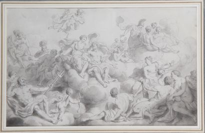 null Louis-Philippe BOITARD (Active in Paris from 1730 to 1763) Assembly of the Gods...