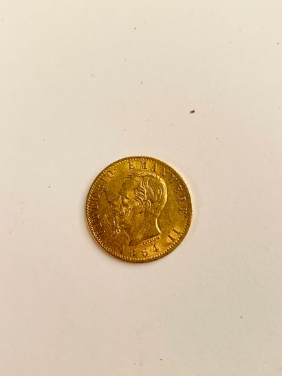 1 PIECE of 20 gold Lira 1864, Emmanuel II....