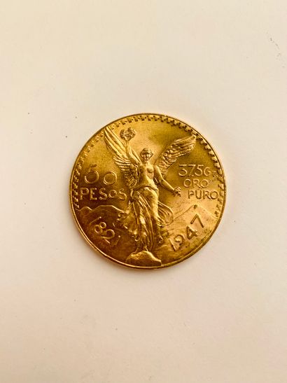1 PIECE of 50 Pesos gold, Mexican, Weight...