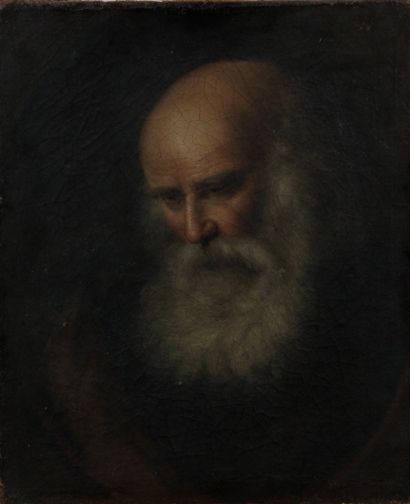 null FRENCH SCHOOL circa 1800, Study of an old man's head Canvas Without frame H....
