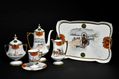 null Selfish" service with snow scenes

Includes coffee pot, sugar bowl, milk jug,...