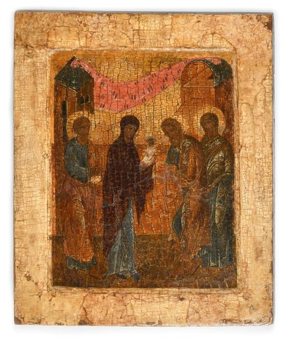 null Candlemas" icon

Russia, 16th century

Tempera on wood

31 x 26 cm. A.B.E. (restorations,

missing...