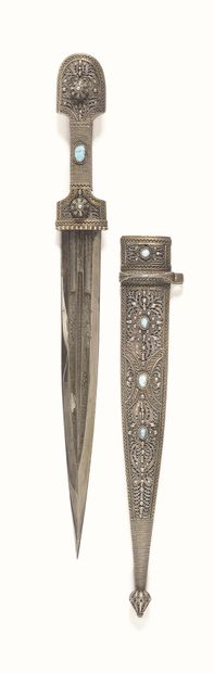 null POIGNARD(Kindjal, caucasien dagger)

Avec son fourreau d’origine, décoré de...
