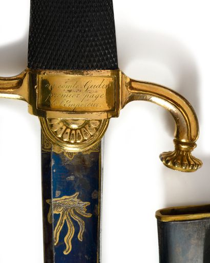 null RARE SABER GIVEN BY THE EMPEROR NAPOLEON 1ST TO HIS 1ST PAGE, CHARLES GABRIEL...