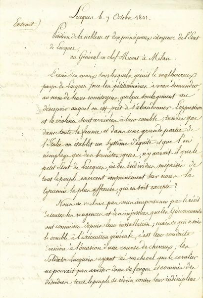 null TALLEYRAND-PÉRIGORD (Charles-Maurice de). Piece signed for true copy as Minister...
