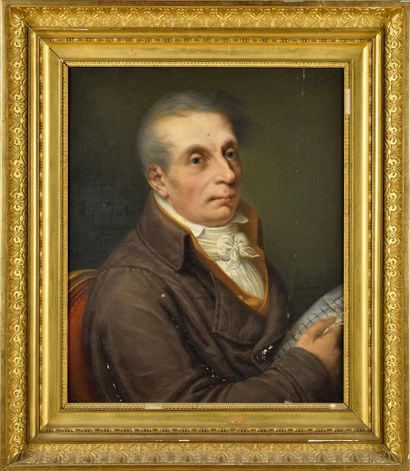 null GUILLAUME DESIRE DESCAMPS (1779-1858). ÉCOLE FRANÇAISE DU XIXE SIECLE. Portrait...