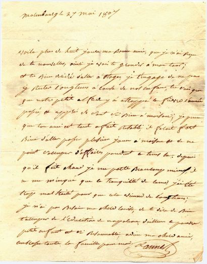 null LANNES (Jean). Autograph letter signed to his wife Louise Guéhenneuc. Marienburg...