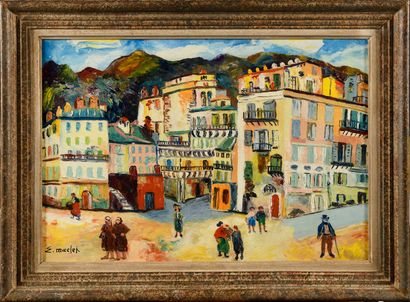 null ÉLISÉE MACLET (1881-1962) Vue de Bastia Huile sur toile Signé en bas à gauche...