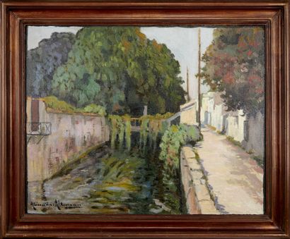 ALEXANDER ALTMANN (1878-1932) Canal à Montargis...