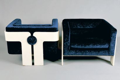 Attribué à AFRA (1937) & TOBIA (1935) SCARPA - 1966 Paire de fauteuils à bâti de...