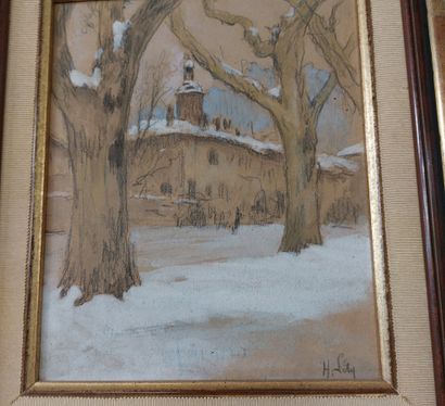 null Hippolyte LETY (1878-1959)

Les platanes

Dessin et aquarelle

24 x 19,5 cm

Et

Eglise

Huile...