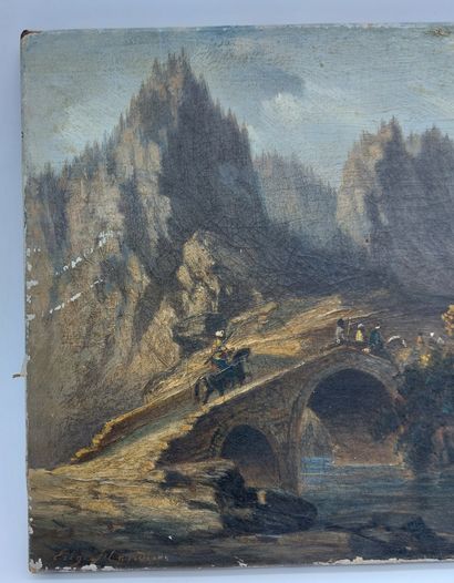 null Eugène FLANDIN (1809-1876) ?

Paysage animé 

huile sur toile 

signé en bas...