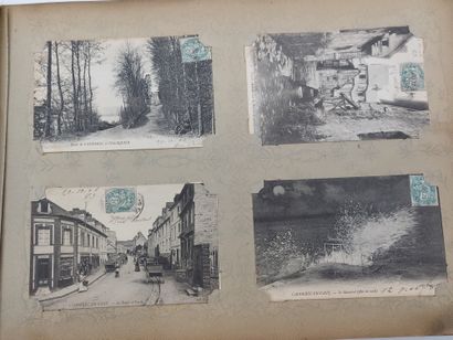 null ALBUM de cartes postales anciennes (vue de Paris, le Havre, Orléans etc)