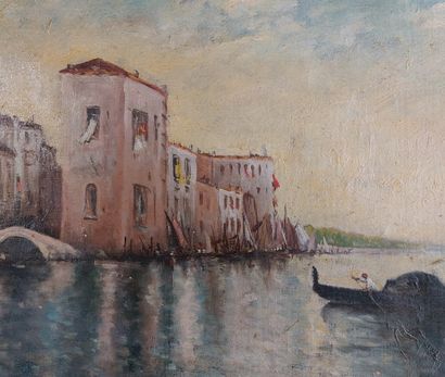 null SCHOOL OF THE XIXTH CENTURY 

View of Venice 

Oil on canvas 

33 x 46 cm