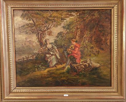 null MODERN SCHOOL

Oil on panel

Shepherdess and her galand

30 x 40 cm. An oil...