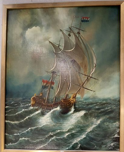 null Jean Pierre POIDEVIN

Navire sous la tempête 

Signé en bas à droite

71 x 56...