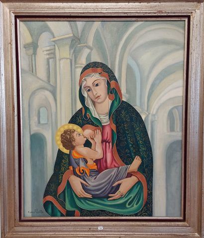 null Pierre FILLETTE (1926-2003)

Virgin and Child in the Cathedral

Signed lower...