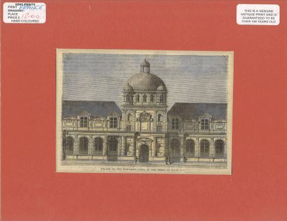 null ENSEMBLE DE 7 GRAVURES SUR LE PALAIS DES TUILERIES, D’EPOQUE XVIIIE ET XIXE...