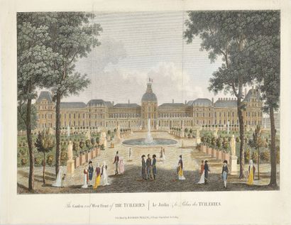null THE TUILERIES PALACE. VIEW OF THE GARDEN SIDE AND THE CARROUSEL SIDE. 

Two...
