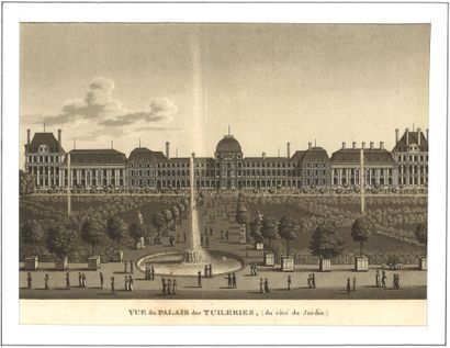 FOUR ENGRAVINGS OF THE TUILERIES PALACE....