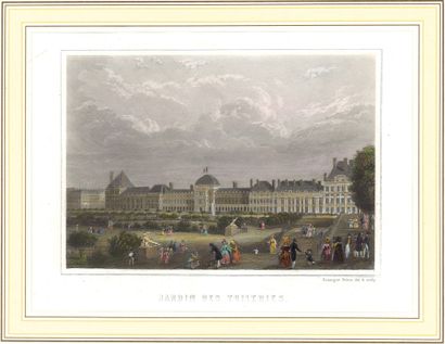 null SET OF 13 ENGRAVINGS, including 8 in color, on the Tuileries Palace under the...