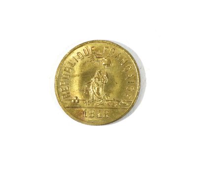  THE TUILERIES. 
Medal in gilded metal. 
Obverse: French Republic 1848. 
Reverse:...