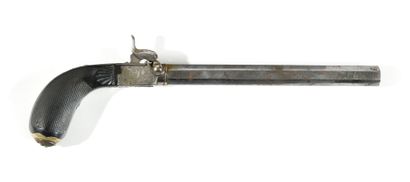 null PAIR OF PISTOLS WITH TRUNK WITH PERCUSSION, WITH LONG BARRELS WITH SIDES.

Engraved...