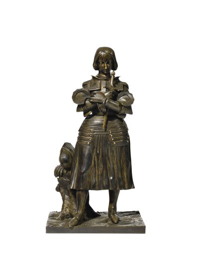  MARIE D’ORLEANS (1813-1819), D’APRES 
« Jeanne d’Arc tenant son épée » 
Sujet en...