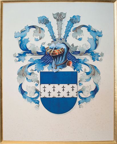 null BISCHOFF. SCHOOL OF THE XXE CENTURY. 

"Coat of arms of the family of Custine...
