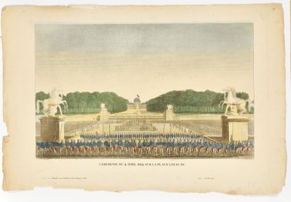 null COURVOISIER, ACCORDING TO.

"Ceremony of April 4, 1814 on the Place Louis XV.

Watercolor...