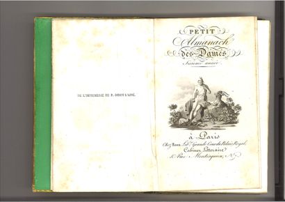 null « PETIT ALMANACH DES DAMES POUR L’ANNEE 1816 ». 

Reliure en papier doré. 

130...