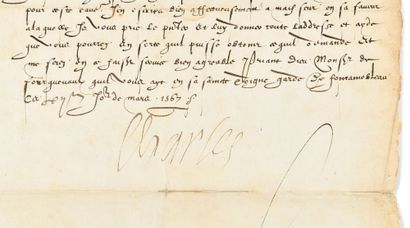 CHARLES IX.

Lettre signée « Charles », contresignée...