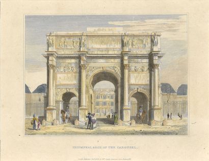 null "THE TRIUMPHAL ARCH OF THE CARROUSEL". 

English watercolor engraving.

25x21...