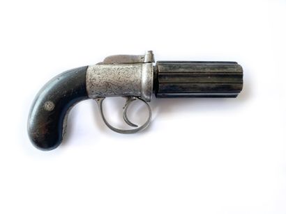 MOORE PERCUSSION PEPPERBOX REVOLVER, SIX...