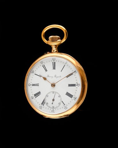null HENRY LEPAUTE Ref:45389/N°5934. About 1900. Yellow gold gousset watch 750/1000....