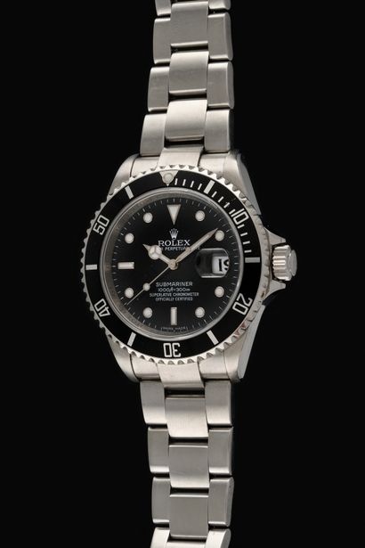 null ROLEX Submariner. Circa 2009. Ref: 16610. Iconic diving wristwatch from Rolex,...