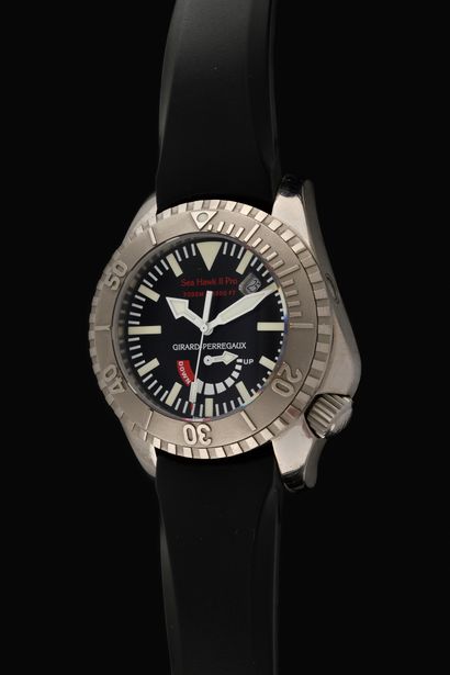 null GIRARD-PERREGAUX Sea-Hawk II. Réf: 49940/ N°389. Vers 2010. Montre bracelet...