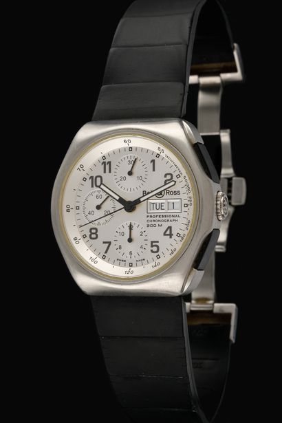 null BELL & ROSS Space 3. N°300AS00821. Circa 2007. Steel chronograph, mechanical...