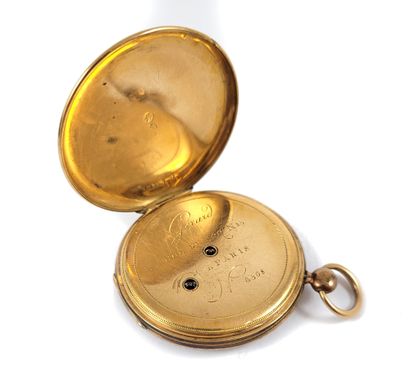 null 
POCKET WATCH

gilded bottom, Roman numerals. Mechanical movement with manual...