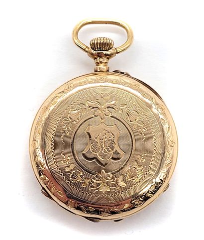 WATCH OF GOUSSET white bottom, Roman numerals. The obverse with monogrammed floral...