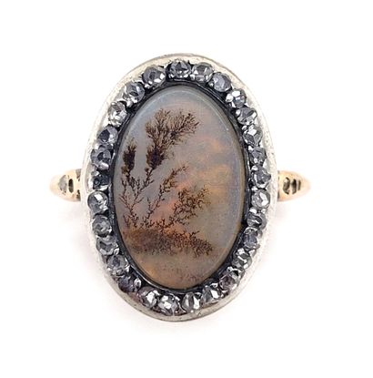 MID 19th CENTURY RING adorned with an oval...