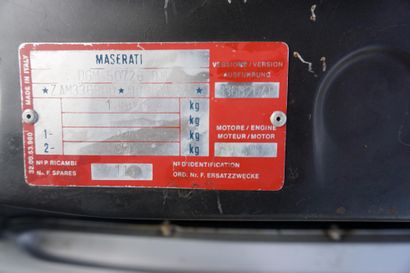 1995 Maserati Ghibli II 
N° de série : ZAM336B0000361196



110 000 kms



Carte...
