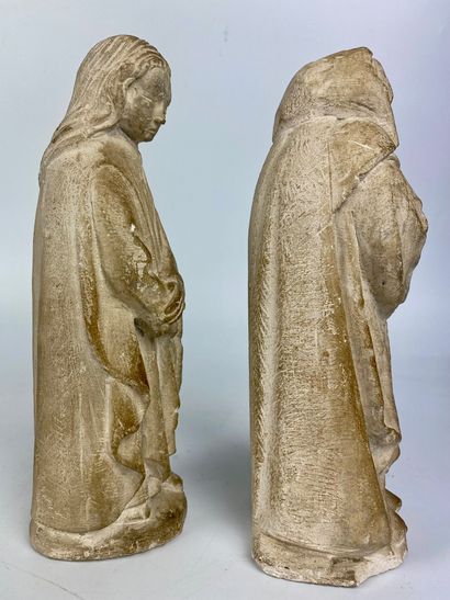 null FRANCE, early 20th century in the Gothic style Virgin and Saint John of Calvary...