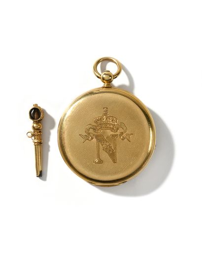 null HENRY LEPAUTE Montre de présent de l’Empereur Napoléon III en or, offerte au...