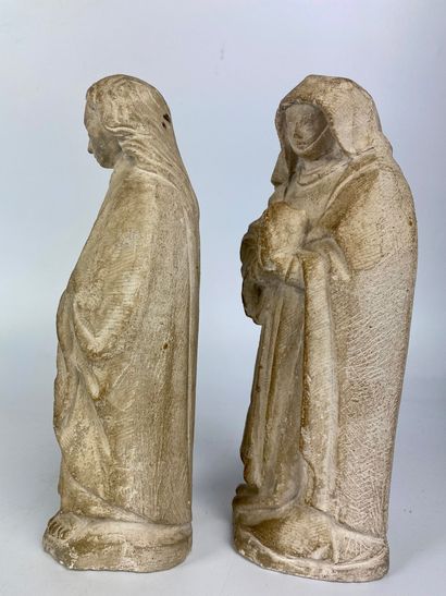 null FRANCE, early 20th century in the Gothic style Virgin and Saint John of Calvary...