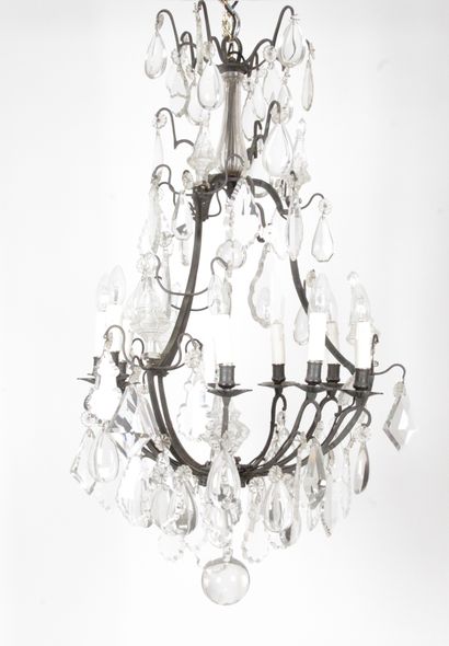 CAGE LIGHT LOUIS XV, with nine arms of light,...